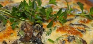 Frittata with Mushrooms, Thyme, and Parmigiano Cheese