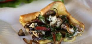 Swiss Chard and Mushroom Popover Bake